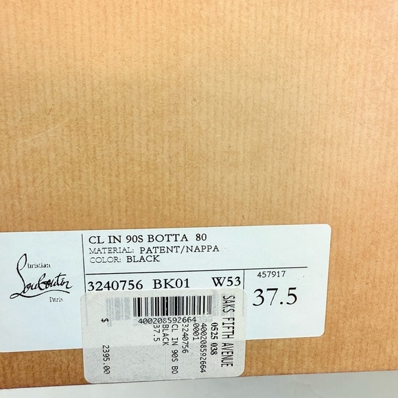 Christian Louboutin Black Leather CL IN 90s BOTTA 80 Knee High heel boots EU37.5 - Picture 13 of 13